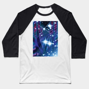 Vibrant Abstract Art - Stars and Stripes Baseball T-Shirt